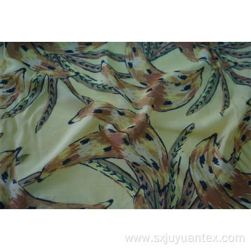 Rayon Polyester Slub Tencel Like Print Fabric